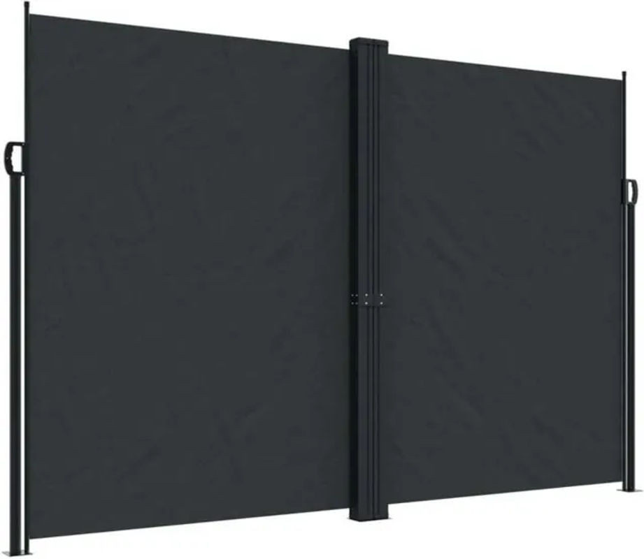 Ausziehbare Seitenmarkise von Vidaxl in Schwarz, Breite: 1200 cm, Höhe: 220 cm - Bild 1