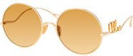 Chloé CH 0372S Sonnenbrille, Rund, Vollrand, Metall, Gold, Brown, Damen - Bild 1