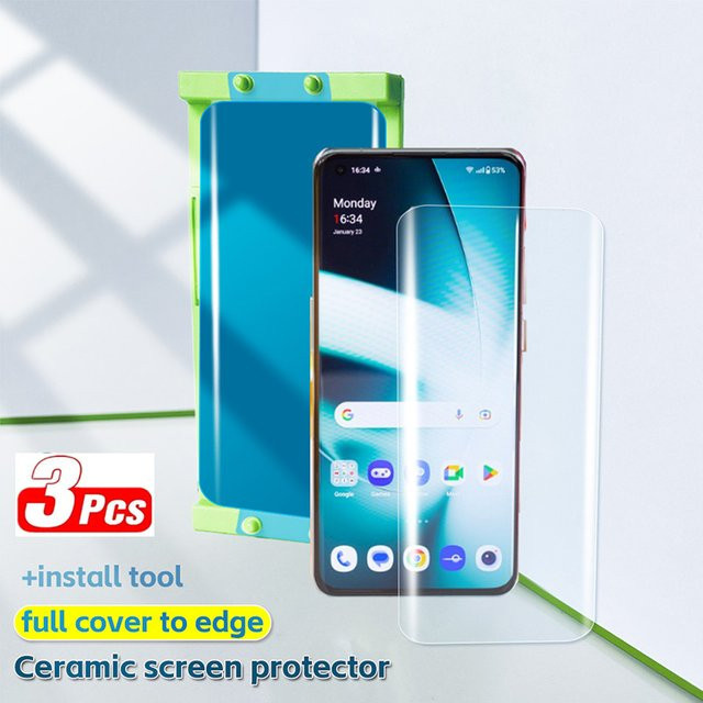 3 Stück RYWILL Keramik-Hydrogel-Displayschutzfolie transparent für Vivo V40 Pro V29 Lite V30 V27 V25 Pro S20 Pro S30 Pro Mini S19 Pro inklusive Installationskit - Bild 1