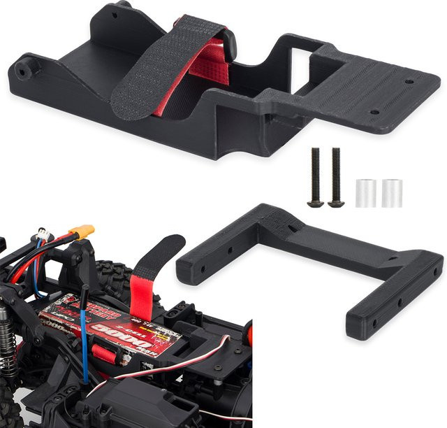 MALOM RC Hochfeste Kunststoff-Batteriefach-Montageplatte mit Spanngurt, 1:10, Zubehör - Bild 1