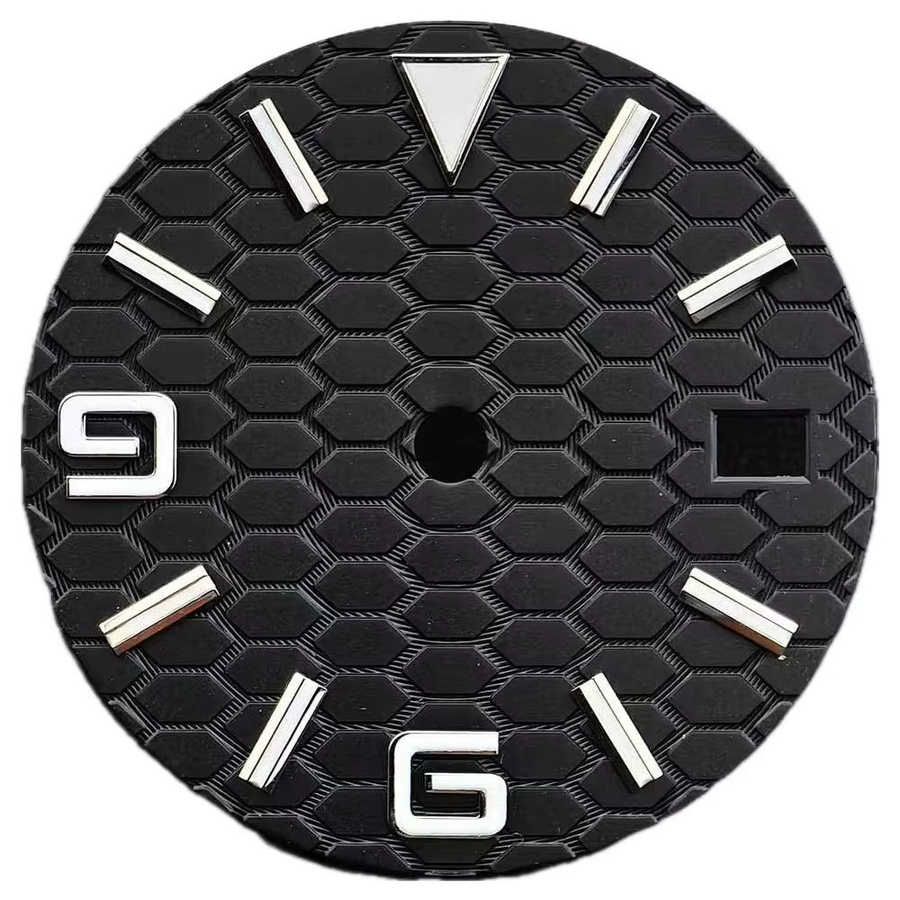 Zifferblatt, 29 mm, Blau, Schwarz, Silber, passend für NH35/NH36 Miyota8205/8215 Uhrwerk - Bild 3