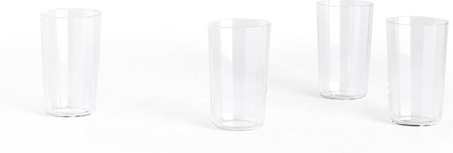 HAY Angle Wasserglas Set 4er Pack transparent geometrisch stapelbar - Bild 1