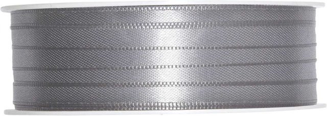 Halbach Satinband aus Polyester in Grau, Breite: 0,6 cm, Länge: 10 m - Bild 1