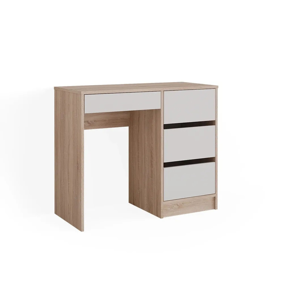 Vicco Schminktisch Sherry Sonoma Weiß mit Schubladen, B: 90 cm, H: 75 cm, T: 40 cm - Bild 3