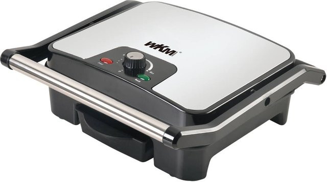 WKM Kontaktgrill KG-201.1 in Schwarz und Silber aus Kunststoff und Metall, B/H/T: 32,6 x 32,6 x 32,6 cm - Bild 1