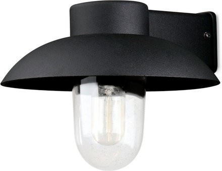 Konstsmide Außenleuchte Mani in Schwarz, moderne Wandleuchte aus Metall und Glas mit IP44 Schutz, B/H/T: 29 x 21 x 31 cm - Bild 1