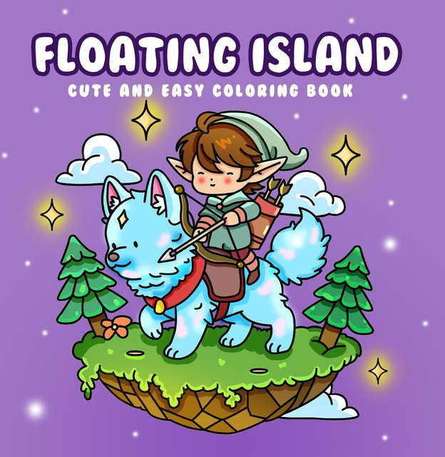 FLOATING ISLAND Malbuch für Erwachsene mit einfachen Mustern in Multicolor - Bild 1