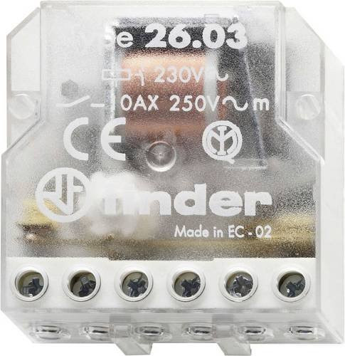 Finder Stromstoß-Schalter Unterputz 26.03.8.110.0000 mit 1 Öffner und 1 Schließer 110 V/AC IP 20 - Bild 1