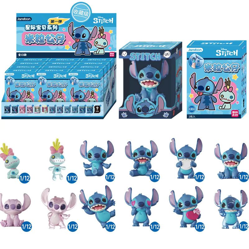 Jandoon Disney Lilo & Stitch Blind Box Angel und Scrump Mini Action Figuren aus PVC, Multicolor - Bild 4