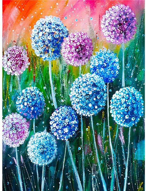 FIYO Diamantmalerei Landschaft Sonnenuntergang am Meer als Mosaik-Stickerei in Mehrfarbig, B/H: 30 x 20 cm - Bild 1