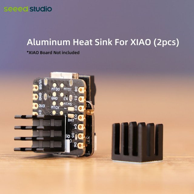 Seeed Studio Aluminium-Kühlkörper für XIAO ESP32S3 Sense, 2 Stück, Silber und Schwarz - Bild 1