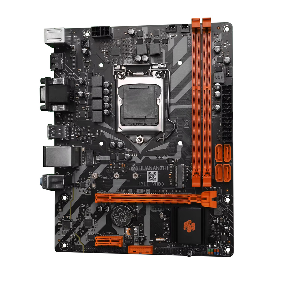 HUANANZHI H311 VHD3 Motherboard DDR3 mit M.2 2280 NVMe und PCIEX4, unterstützt Intel LGA1151 6./7./8./9. Generation, Schwarz - Bild 3