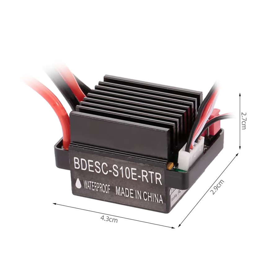 NEEBRC Wasserdichter Bürstenmotor-ESC 2-3S Drehzahlregler, 1:10 RC Auto Boot Modell Motor - Bild 2