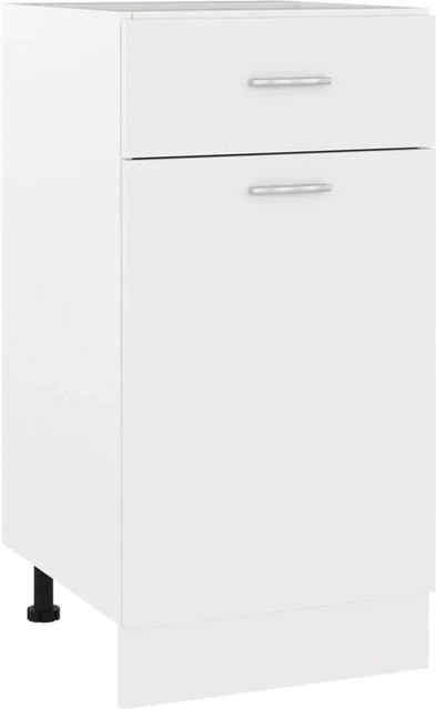 vidaXL Schubunterschrank Weiß aus Holzwerkstoff B/T/H: 40 x 46 x 81,5 cm - Bild 1