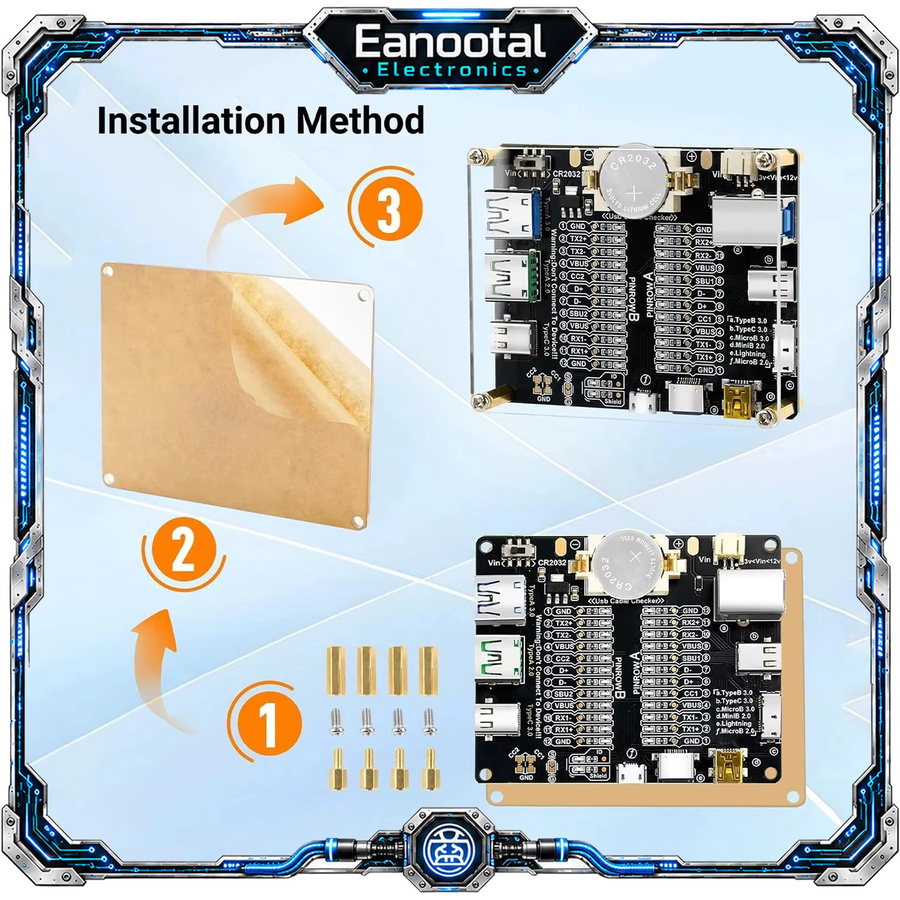 USB-Kabeltester zur Fehlererkennung für Typ-C und Micro-USB in Schwarz - Bild 3