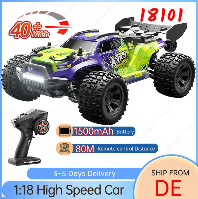 Teeggi 18101 Hochgeschwindigkeits-Driftauto, RC-Auto, 1:18, mit LED-Lichtern - Bild 1