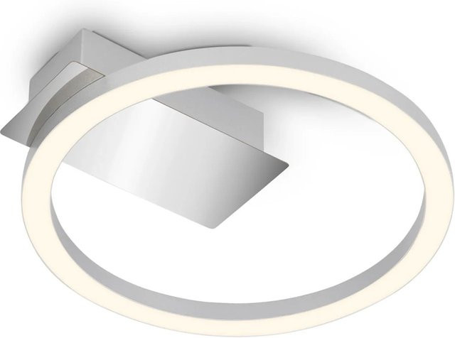 Brilo LED-Deckenleuchte Nici in Silber, Warmweiß, B: 21 cm, T: 20 cm, H: 4,5 cm - Bild 1
