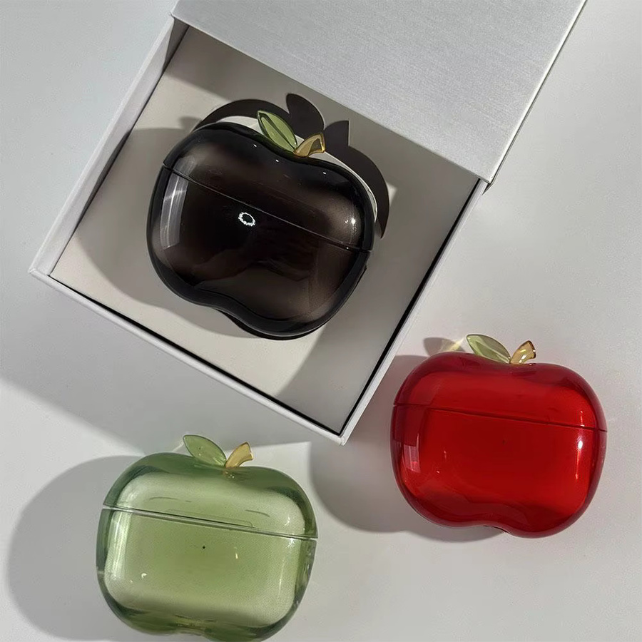 Sturzsichere AirPods Pro Kopfhörerhülle in Rot und Grün, transparentes Design mit Weihnachts-Motiv - Bild 2