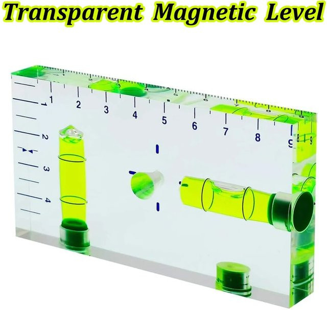 Magnetische Wasserwaage Ninth World Transparent B/H/T: 9,5 x 5,1 x 1,3 cm - Bild 1