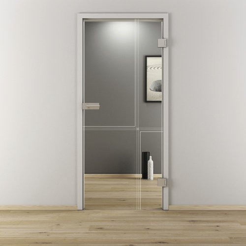 NOVADOORS Glasdrehtür NOVA 610, glänzend, transparent, H: 197,2 cm, B: 83,4 cm, T: 33,1 cm - Bild 1