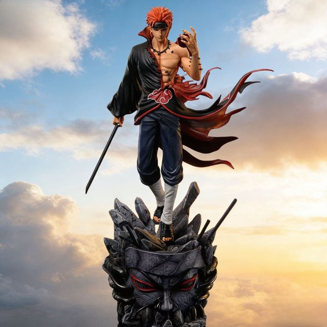 Bandai Naruto Akatsuki Pain Figur, PVC-Statue, 29cm - Bild 1
