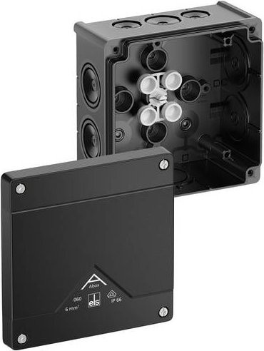 Spelsberg Abzweigkasten Schwarz IP66 B/T/H: 12,7 x 12,7 x 7,0 cm - Bild 1