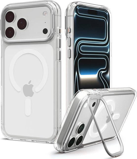 Spigen Ultra Hybrid MagSafe Schutzhülle für Apple iPhone 18 Pro und iPhone 17 Pro, Transparent mit Silber-Akzenten, ACS11921 - Bild 1