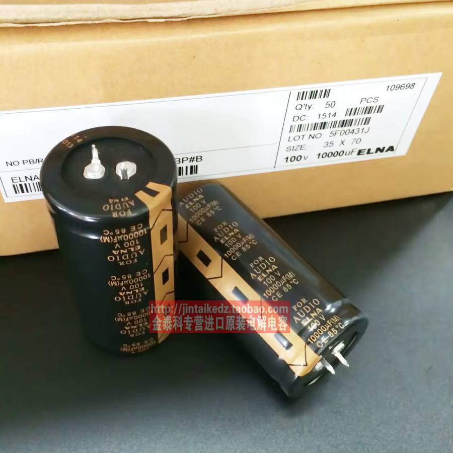 ELNA Audio Kondensator 10000 uF für HiFi Filter und Verstärker, Schwarz - Bild 4