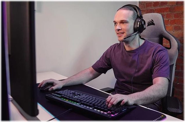 Corsair HS55 Stereo Carbon Gaming-Headset mit 3,5 mm Klinkenanschluss in Schwarz - Bild 3