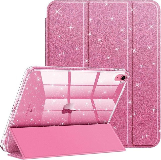 Rd lala Glitzernde iPad Hülle mit Stifthalter in Pink für iPad Air 4 5 11 M2 M3 M4 und iPad 10.2 10.5 10.9 Modelle - Bild 1