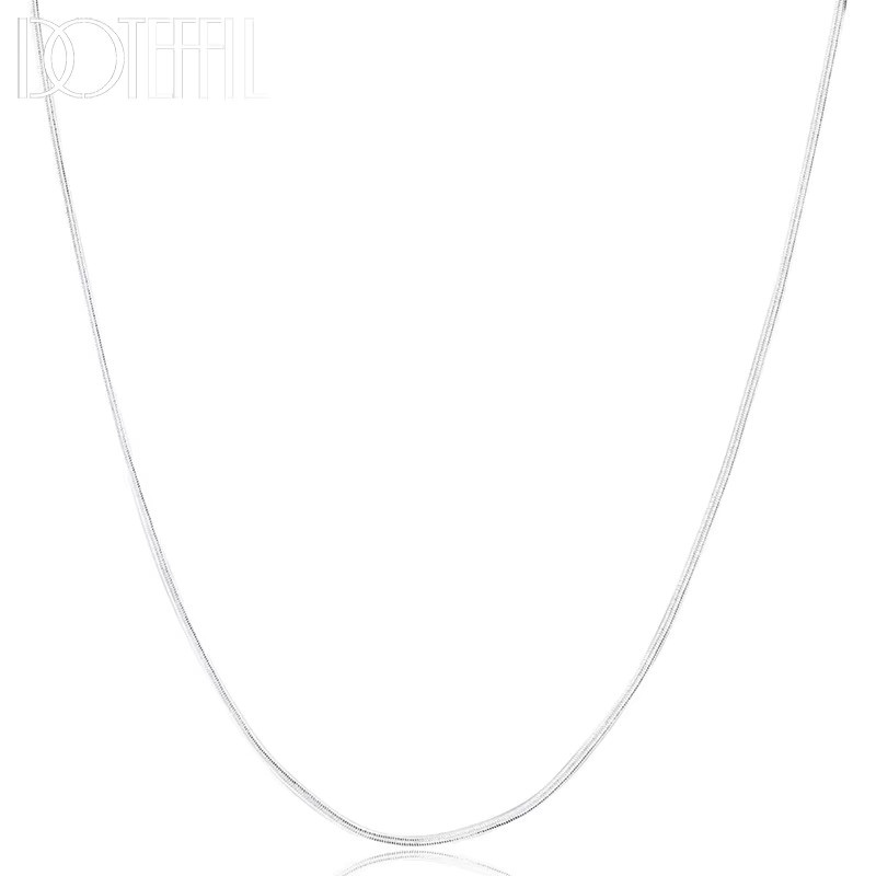 DOTEFFIL Halskette, Schlangenknochen, silberne Farbe, Unisex - Bild 4