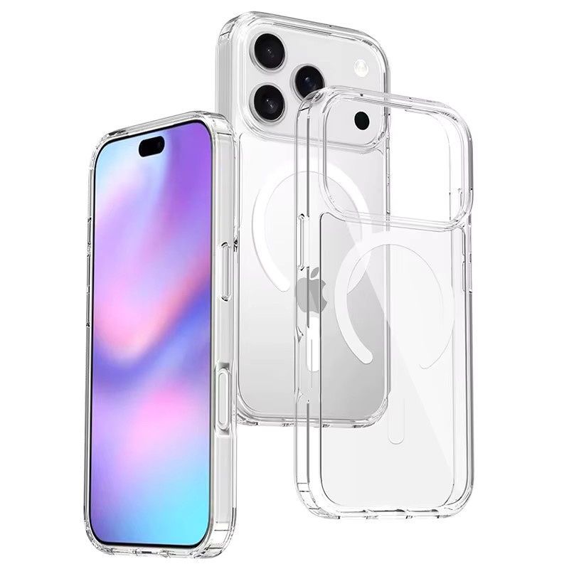 GERPALLI Magnetische Transparente Hülle für iPhone 18 Pro Max 17 16 15 14 13 mit Kamerasteuerung und MagSafe Kompatibilität, Stoßfeste Schutzhülle mit weichen Kanten und harter Rückseite - Bild 4