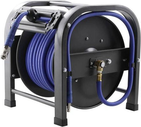 Aerotec Automatikschlauchtrommel Aero 30 Druckluft in Blau aus Stahl mit 30 m Schlauchlänge - Bild 1