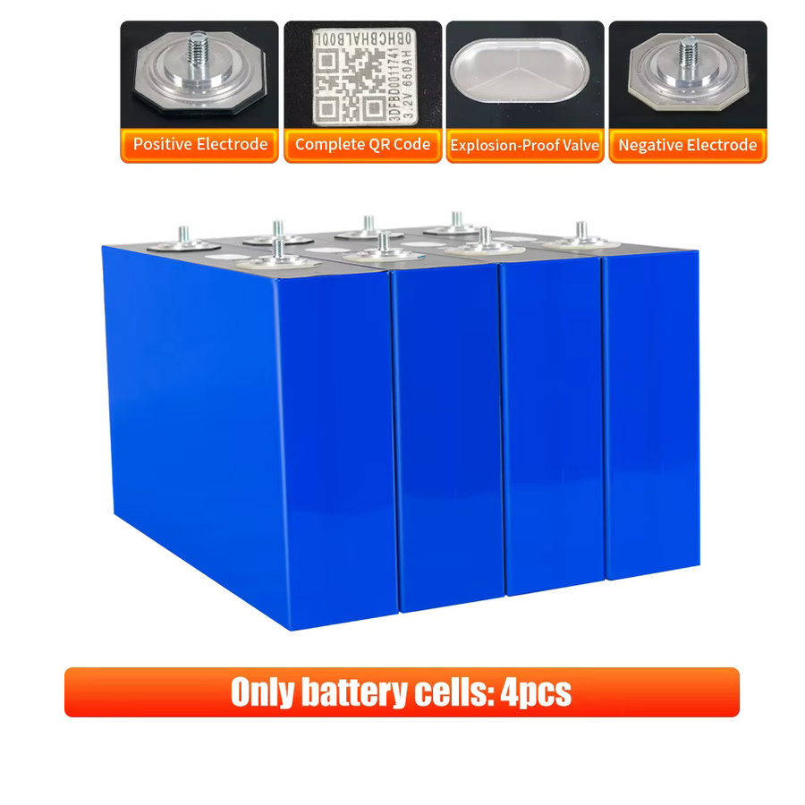 Fullfutura LiFePO4 Batterie 3,2V 650Ah mit Klasse A Lithium-Eisenphosphat-Zellen und integriertem Explosionsschutz in Blau für DIY-Montage in 12V/24V/48V/96V Systemen für Camping, Outdoor und Marine-Motoren - Bild 9