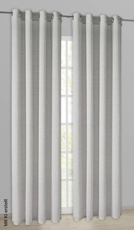 Esprit Ösenvorhang E-Ola grau halbtransparent B: 140 cm, H: 250 cm