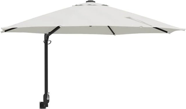 vidaXL Garten-Sonnenschirm aus Polyester und Stahl in Beige, Schwarz oder Sand, B/T/H: 248 x 248 x 148 cm - Bild 1