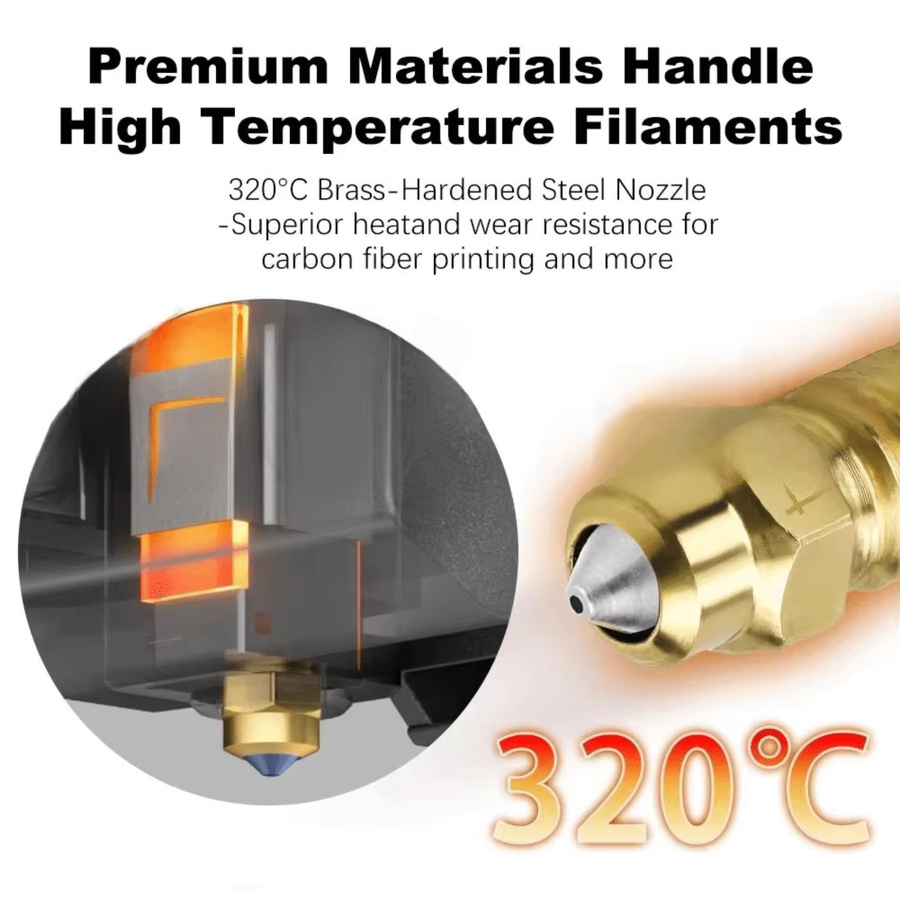 Elegoo Bimetall-Hotend-Kit mit Keramik-Düse aus Messung für Elegoo Centauri Carbon FDM 3D-Drucker, Farbe: Gold - Bild 2