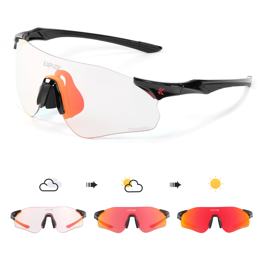 Kapvoe Sportsonnenbrille, photochrom, Kunststoff, Unisex - Bild 4
