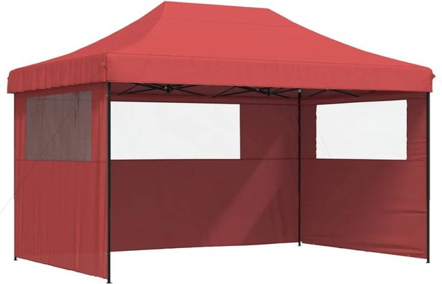 vidaXL Party-Zelt aus Oxford-Stoff in Bordeauxrot, B/T/H: 440 x 292 x 315 cm - Bild 1