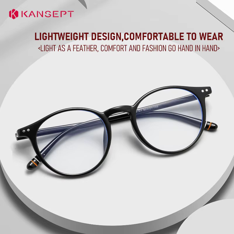 KANSEPT Korrektionsbrille, Rund, Vollrand, Kunststoff, Schwarz, Unisex - Bild 2