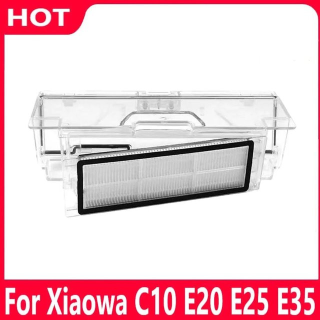 QIXIAO Staubbehälter mit HEPA-Filter für Xiaomi Mijia 1 Generation 1S Roboter-Staubsauger Ersatzteile, transparent - Bild 1