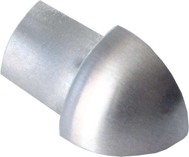 Dalsys Außeneck Fliesenschiene Viertelkreis aus Edelstahl gebürstet in Silber, 8mm - Bild 1