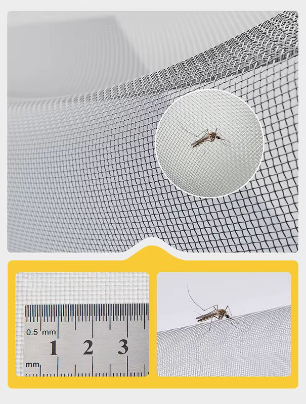 CHARM HOME Moskito Netz für Fenster und Türen mit Reißverschluss, selbstklebend, Weiß - Bild 5