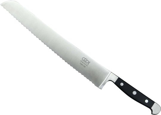 Güde Brotmesser Alpha aus Edelstahl in Silber mit Kunststoffgriff, Länge: 32 cm - Bild 1