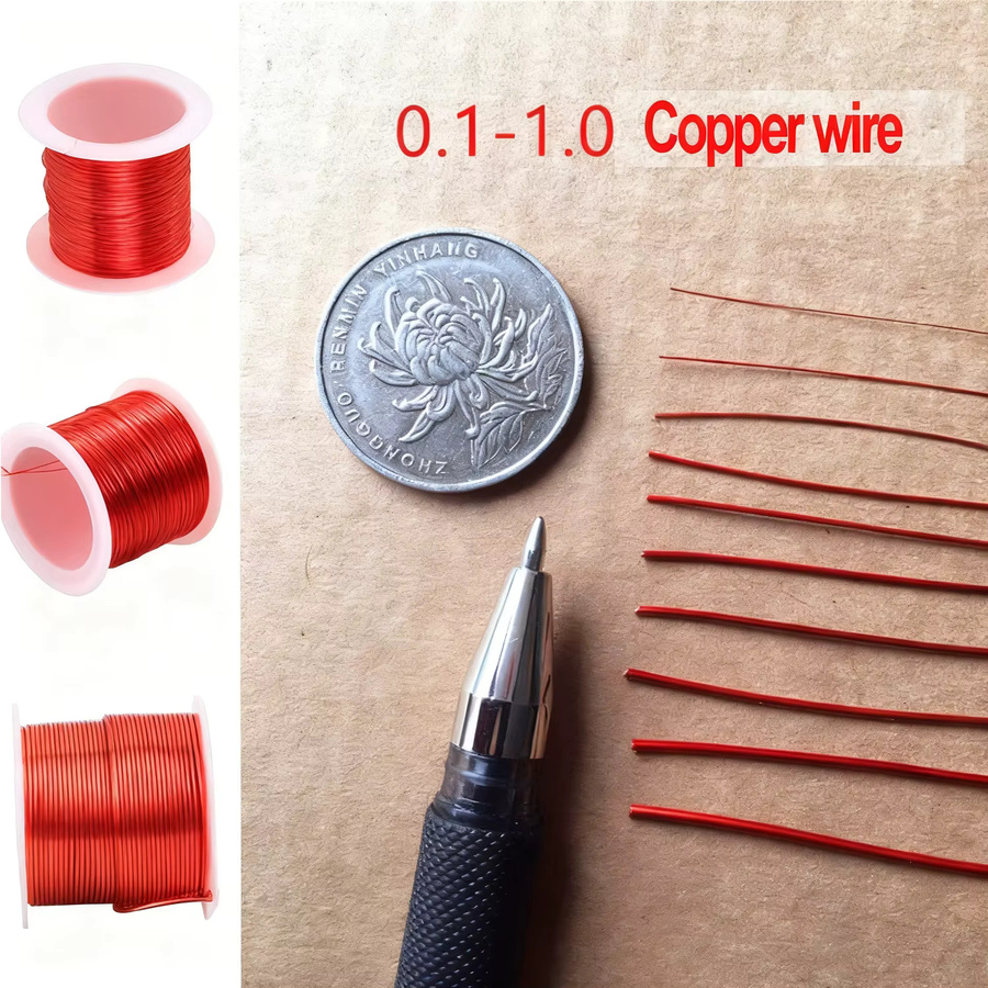 Roter Polyurethan-Emaille-Kupferlackdraht für Magnetdraht und Perlenschnur, Durchmesser 0,1 mm bis 1,0 mm - Bild 4