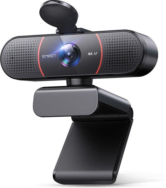 EMEET C960 4K Webcam mit Sony PDAF Sensor, Autofokus, Dual Mikrofonen und Privatsphäre-Abdeckung, Schwarz - Bild 1