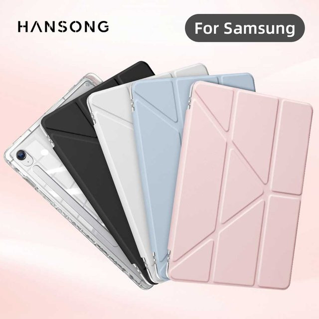 Transparente Schutzhülle für Samsung Galaxy Tab S9, S9 FE, S10 FE und S10 Plus sowie Tab A9 und A11 in Grau - Bild 1