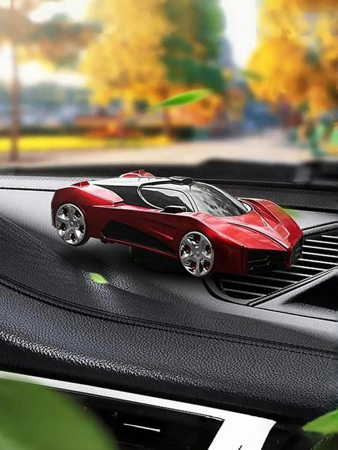 3-in-1 Armaturenbrett-Ornament im Racing-Stil mit Handyhalter, Autoduft und Parkschild für deinen Rennwagen - Bild 1