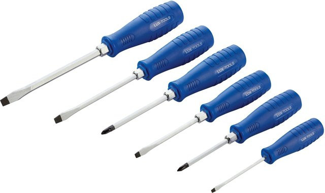 LUX-TOOLS Schraubendreher Satz 6-teilig in Blau aus Edelstahl - Bild 1