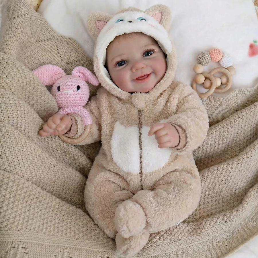 NPK Vivienne Reborn-Babypuppe, 18 Zoll, Ganzkörper-Stoffpuppe - Bild 2